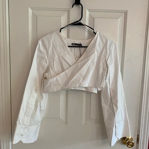 ZARA Wrap Crop Top